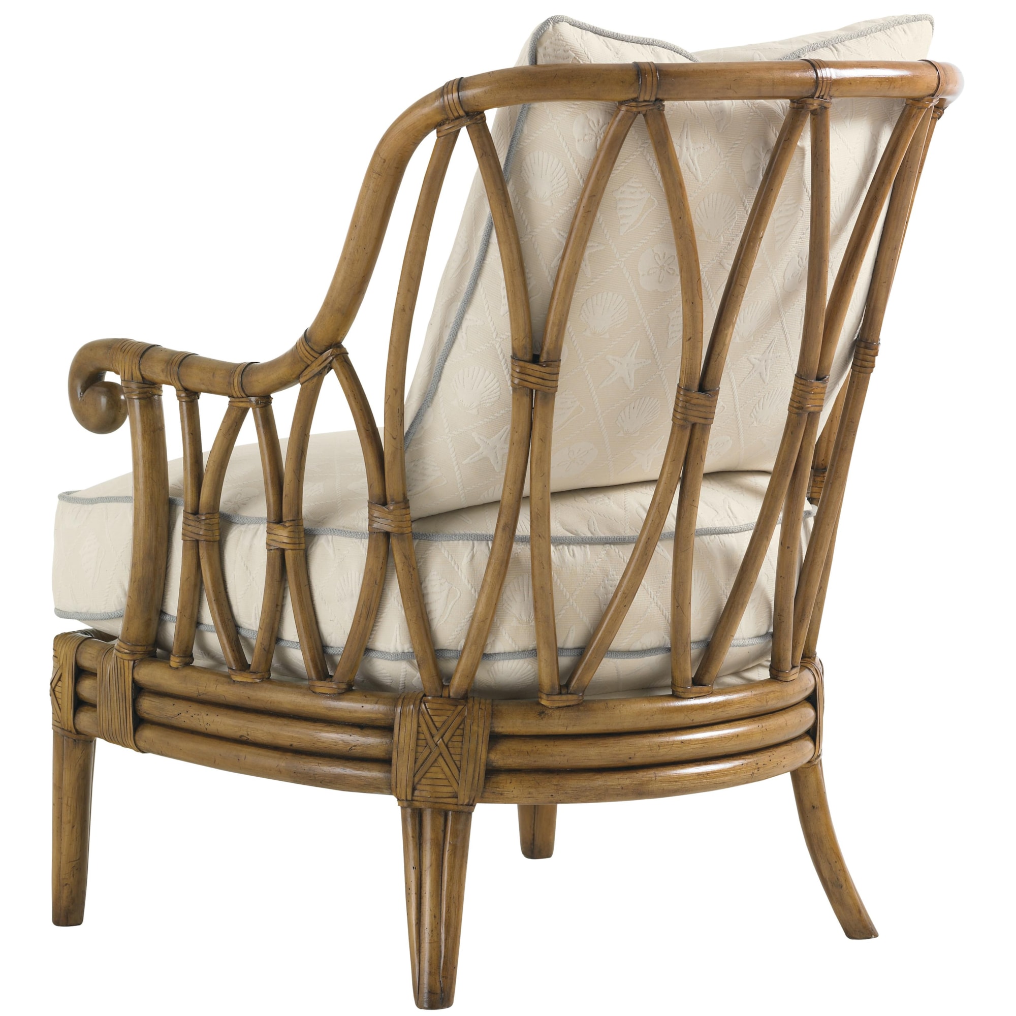 Tommy Bahama Home Beach House 165311 Ocean Breeze Chair with Exposed Rattan Details Baer's